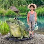 Gigantic Green Frog Statue