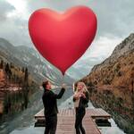 Gigantic Heart-Shaped Foil Balloon - 4.5-Ft Wide!
