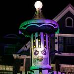 Gigantic Inflatable Beetlejuice with Rotating Carousel and Hammer Arms