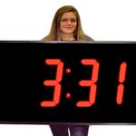 Gigantic LED Digital Wall Clock - For Gyms, Warehouses, Cafeterias, Bedrooms, and More!