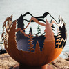 Gigantic Mountain Forest Fireball Fire Pit