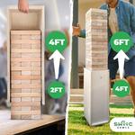 Gigantic Topple Tower Game with 3-in-1 Straightener, Table, and Storage Box