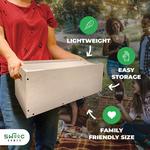 Gigantic Topple Tower Game with 3-in-1 Straightener, Table, and Storage Box