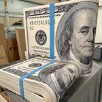 Gigantic Wad of Hundred Dollar Bills 3D Sculpture