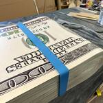 Gigantic Wad of Hundred Dollar Bills 3D Sculpture