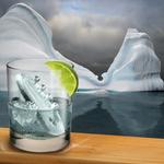 Gin and Titonic - Titanic Ocean Liners and Icebergs Ice Cube Tray