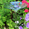 Glass Bird Bath - Welcomes Birds and Butterflies