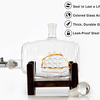 Glass Ship in a Whiskey Barrel Keg Decanter