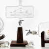 Glass Ship in a Whiskey Barrel Keg Decanter