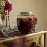 Glass Skull Drink Dispenser