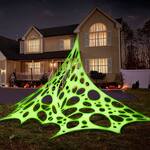 Glow-in-the-Dark Green Wicked Spider Webbing