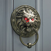 Creepy Lion Door Knocker WIth Glowing Eyes