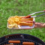 GoBig Red Party Hot Dog Plates with Dividers