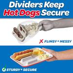 GoBig Red Party Hot Dog Plates with Dividers