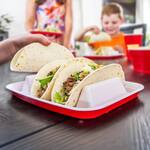 GoBig Red Taco Party Plates with Dividers