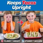 GoBig Red Taco Party Plates with Dividers