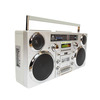 GPO Brooklyn - Portable 1980s Boombox w/ Cassette, CD, Radio, USB, and Bluetooth