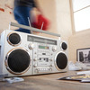 GPO Brooklyn - Portable 1980s Boombox w/ Cassette, CD, Radio, USB, and Bluetooth
