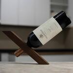 Gravity-Defying Wooden Wine Bottle Holder