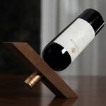 Gravity-Defying Wooden Wine Bottle Holder
