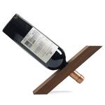 Gravity-Defying Wooden Wine Bottle Holder