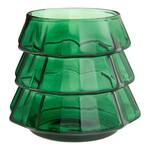 Green Glass Christmas Tree Beverage Dispenser