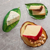 Green Leaf and Wood Slice Cheese Papers