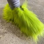 Grinch-Inspired Neon Green Fur Shoes