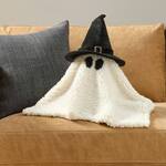 Gus the Ghost with Witch Hat Throw Pillow