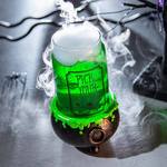 Halloween Beer Glasses With LED Pumpkin or Witch Cauldron Coasters