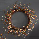 Halloween Candy Corn Wreath