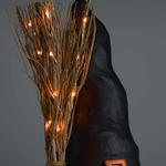 Halloween Gnome with Color-Changing Beard and Lighted Broom