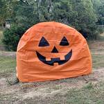 Halloween Jack-O'-Lantern Pumpkin Hay Bale Cover