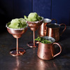 Hammered Copper Margarita Glasses
