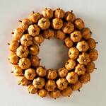 Hand-Woven Cornhusk Miniature Pumpkins Wreath