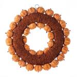 Hand-Woven Cornhusk Miniature Pumpkins Wreath
