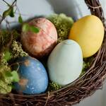 Hand-Woven Rattan Easter Bunny Basket Wreath