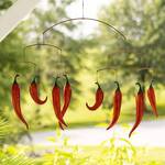 Handcrafted Metal Chili Pepper Mobile