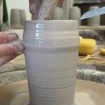Handmade Ceramic Travel Mug with Silicone Lid