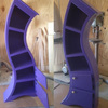 Handmade Curved Wooden Bookshelves