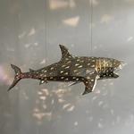 Hanging Geometric Shark Sculpture / Chandelier