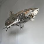Hanging Geometric Shark Sculpture / Chandelier