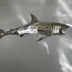 Hanging Geometric Shark Sculpture / Chandelier
