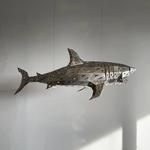 Hanging Geometric Shark Sculpture / Chandelier