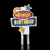 Happy Birthday Retro Flashing Sign Cake Topper