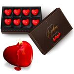 Heart-Shaped Chocolate-Scented BonBon Candles