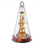 Hermle Leyton - Glass Cone Dome Table Clock with Skeleton Movement