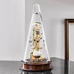 Hermle Leyton - Glass Cone Dome Table Clock with Skeleton Movement