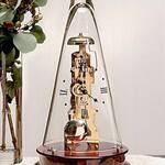 Hermle Leyton - Glass Cone Dome Table Clock with Skeleton Movement