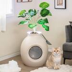 Hidden Litter Box Planter with Ion Deodorization and Ambient Lighting
